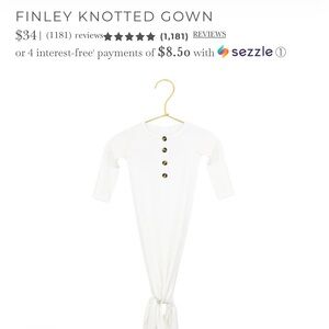 Lou Lou and company- Knotted gown- size newborn-3mo- color “FINLEY”
